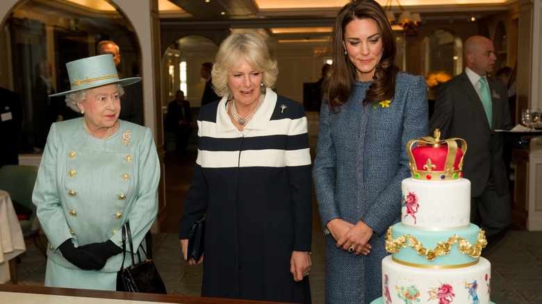 Queen Elizabeth, Camilla Parker Bowles, Kate Middleton