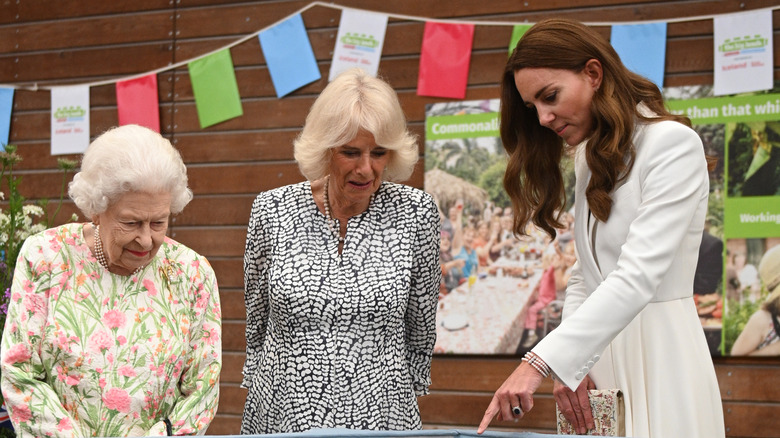 Queen Elizabeth, Camilla Parker Bowles, Kate Middleton