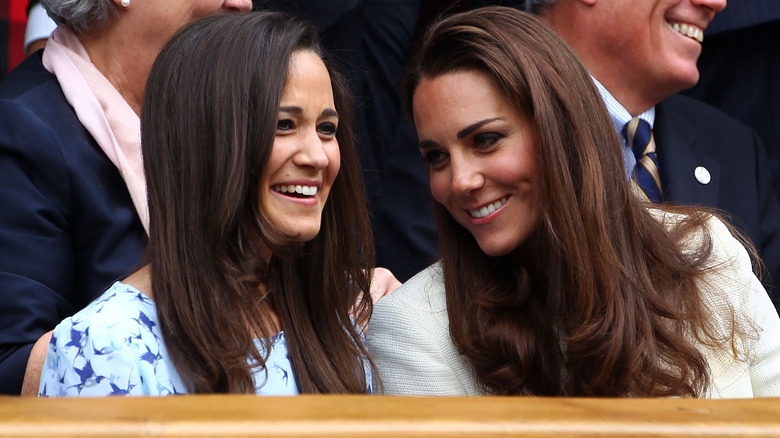 Kate and Pippa Middleton having a chat