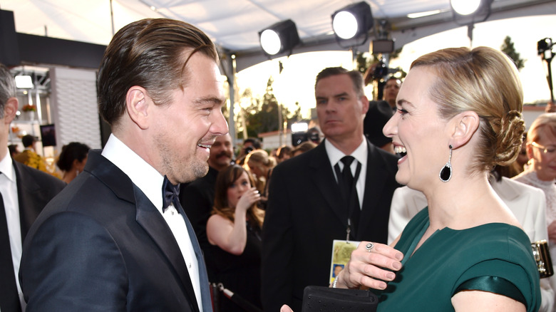 Leonardo DiCaprio and Kate Winslet on the red carpet