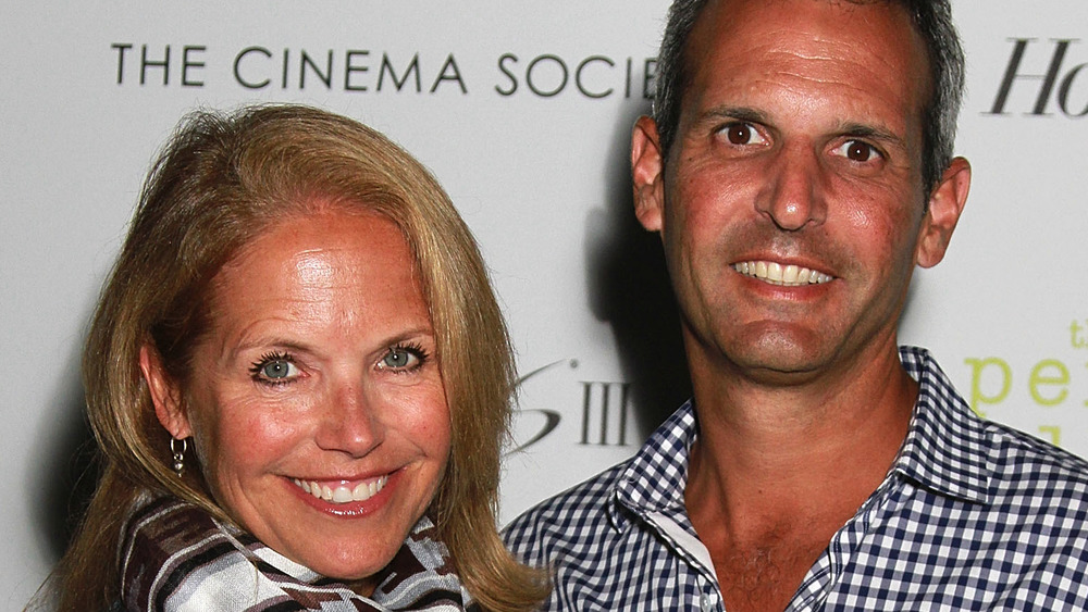 Katie Couric and John Molner close up at event