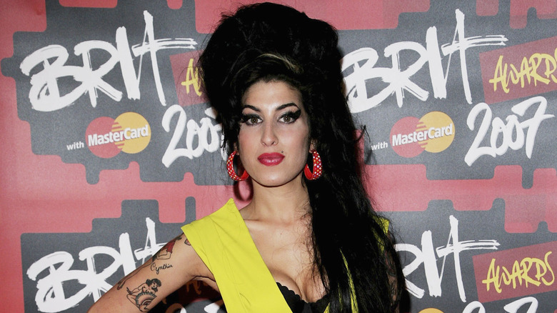 Amy Winehouse photographed at an event