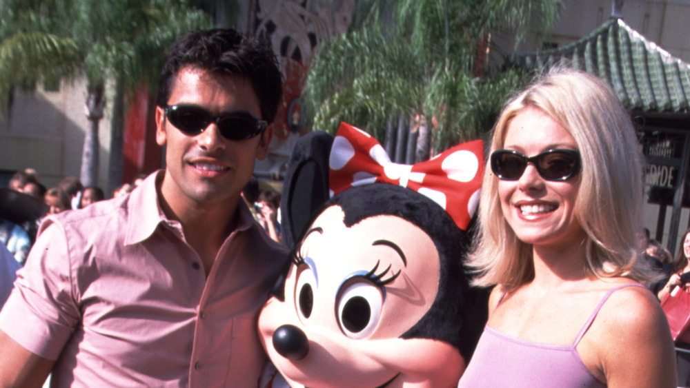 Kelly Ripa and Mark Consuelos with Minnie Mouse