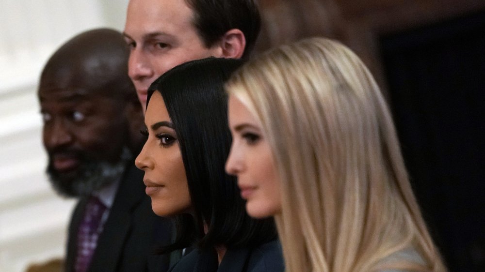 Kim Kardashian with Ivanka Trump and Jared Kushner