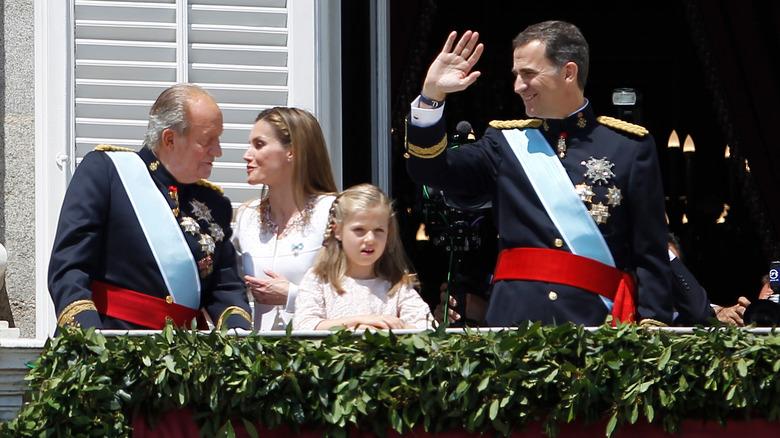 Some of the Spanish royal family