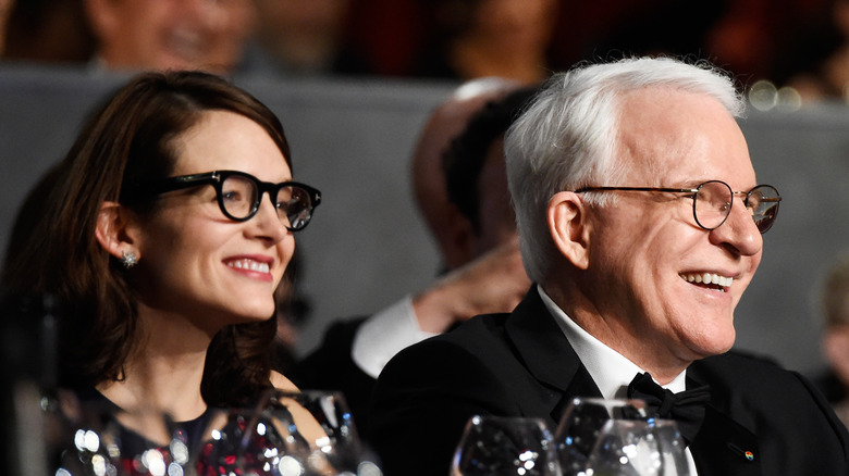 Steve Martin enjoying a laugh with wife Anne Stringfield