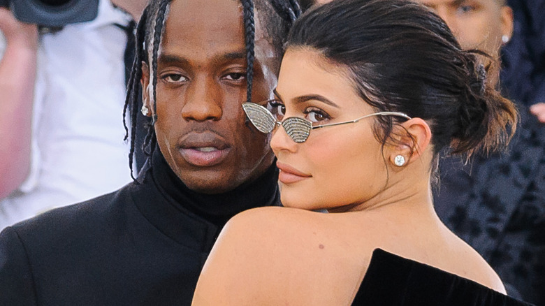 Kylie Jenner and Travis Scott pose together