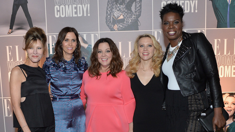 Ghostbusters cast on red carpet