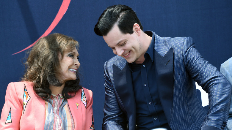 Loretta Lynn and Jack White share a laugh