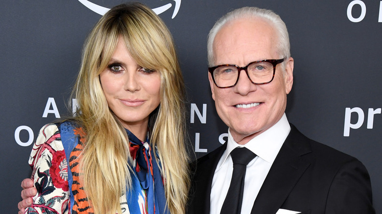 Heidi Klum and Tim Gunn on the red carpet