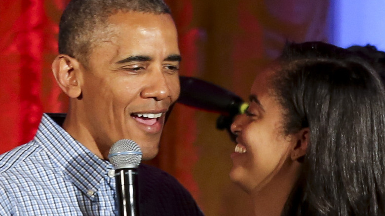 Barack Obama and Malia Obama