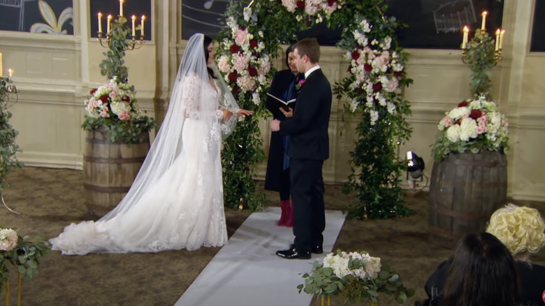 A couple getting married on marriage at first sight 