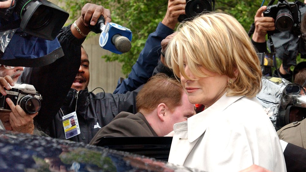 Martha Stewart leaving court in 2003