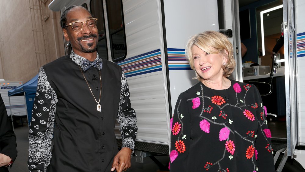 Snoop Dogg, Martha Stewart outside trailer