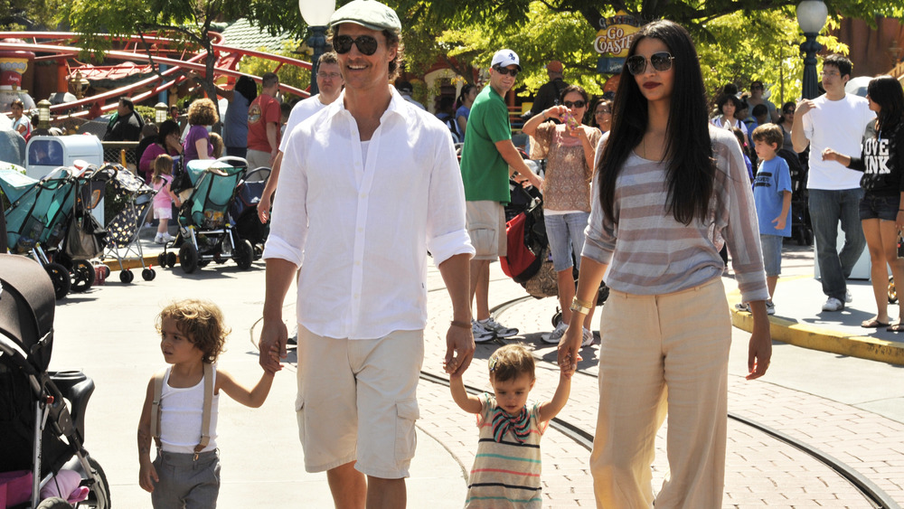 Matthew McConaughey and Camila Alves with their children