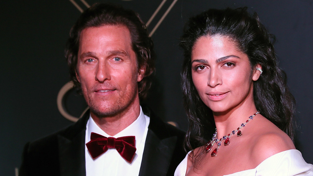 Matthew McConaughey and Camila Alves at a gala in 2018