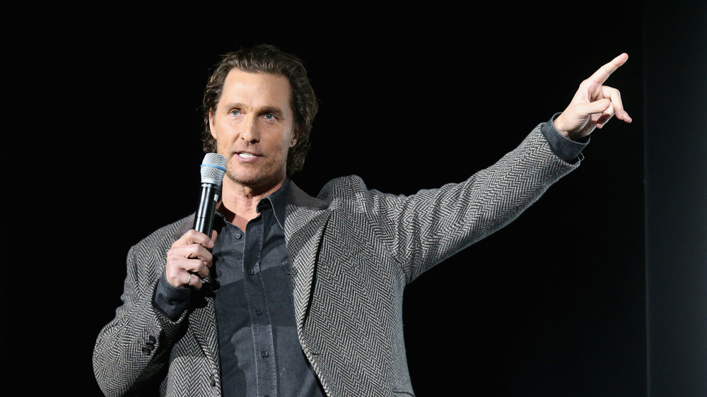 Matthew McConaughey on a stage