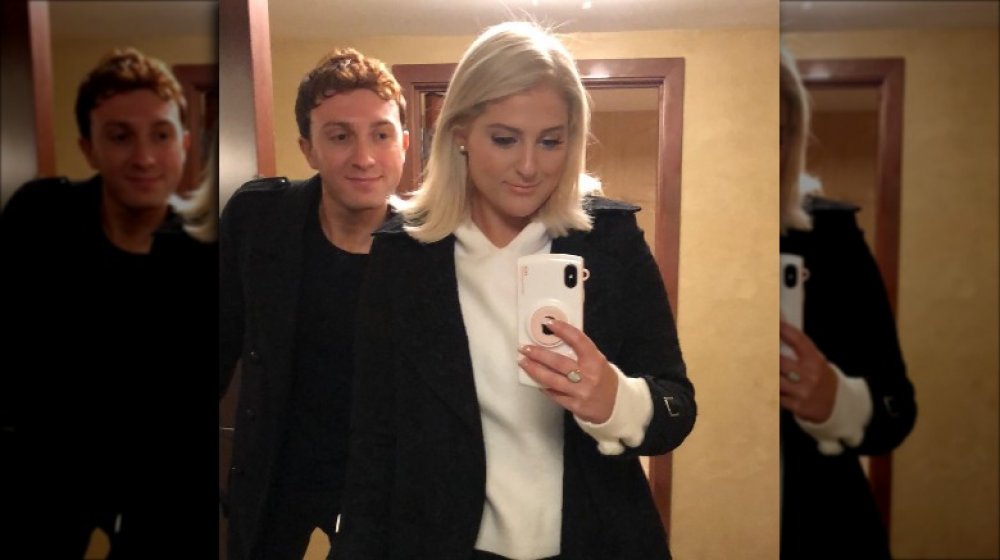 Meghan Trainor and Daryl Sabara posing in a selfie