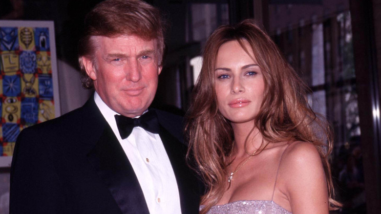 Donald and Melania Trump early in their relationship