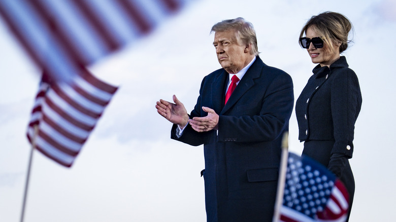 Donald and Melania Trump at an event  