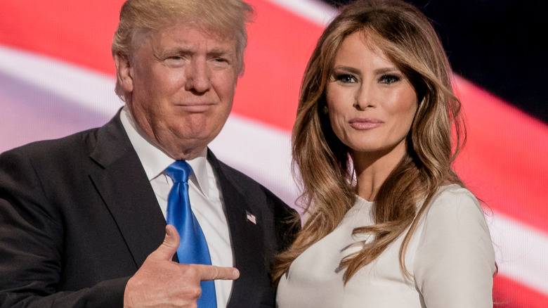 Donald and Melania Trump at an event  