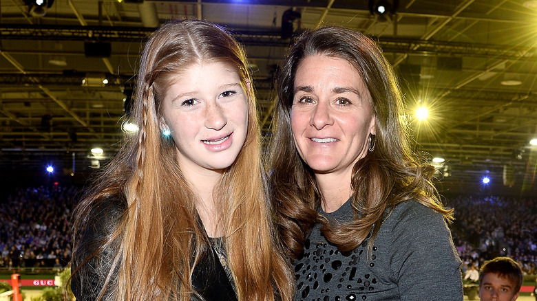 Melinda Gates smiling with daughter Jennifer