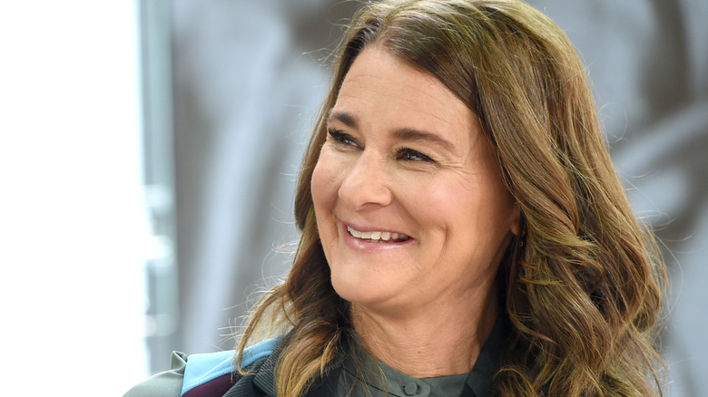 Melinda Gates smiling at an interview