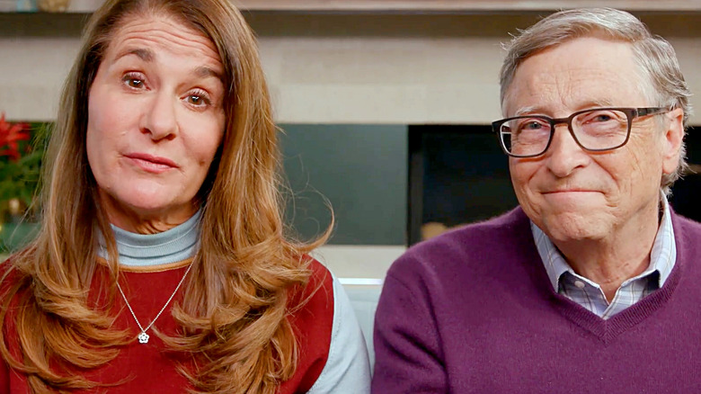 Bill and Melinda Gates sitting