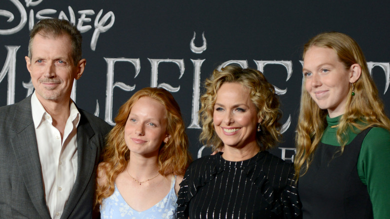 Melora Hardin and Gildart Jackson pose with their kids