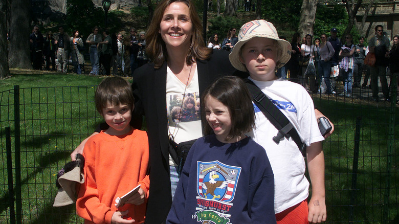Meredith Vieria and her kids in 2001