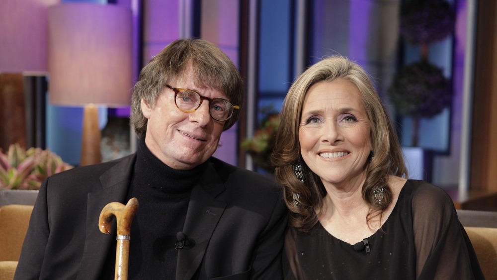 Richard Cohen and Meredith Vieira in front of a purple background