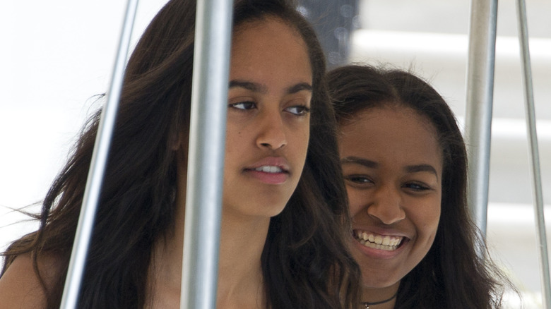 Sasha and Malia Obama