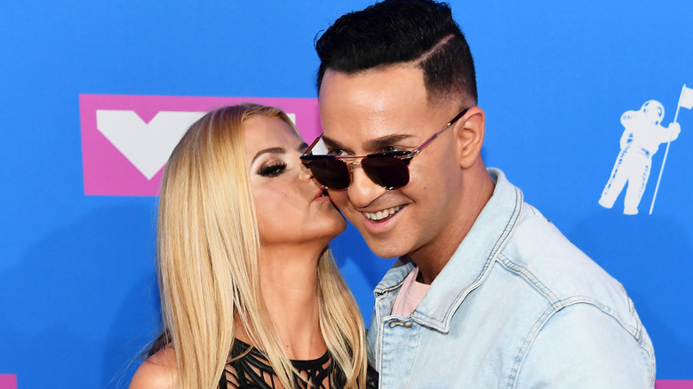 Mike Sorrentino and Lauren Pesce on the red carpet.