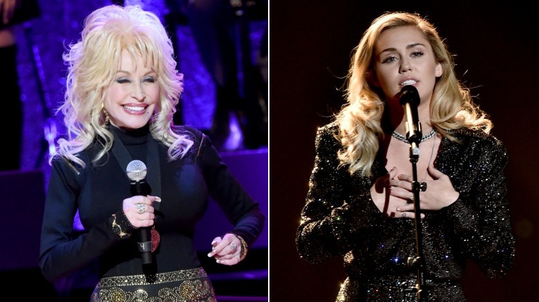 Dolly Parton and Miley Cyrus 