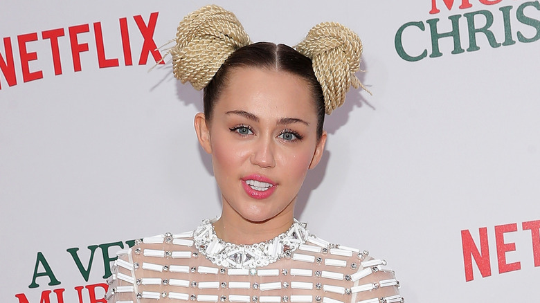 Miley Cyrus at a Christmas event in 2015