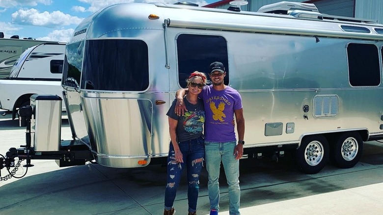 Miranda Lambert and Brendan McLoughlin with their Airstream