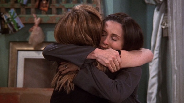 Monica and Rachel crying in "Friends"