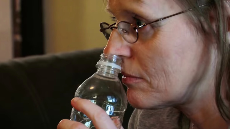 "My Strange Addiction" a woman sniffing gasoline