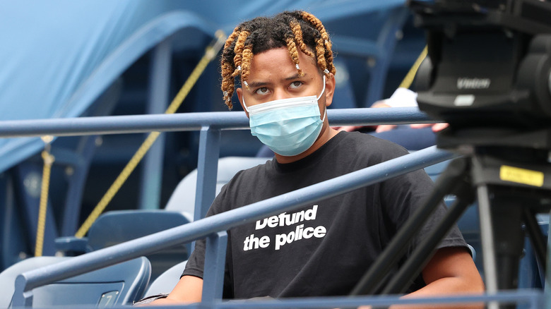 Cordae in stands at U.S. Open