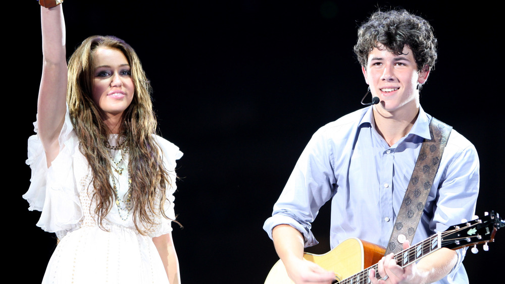 Miley Cyrus and Nick Jonas