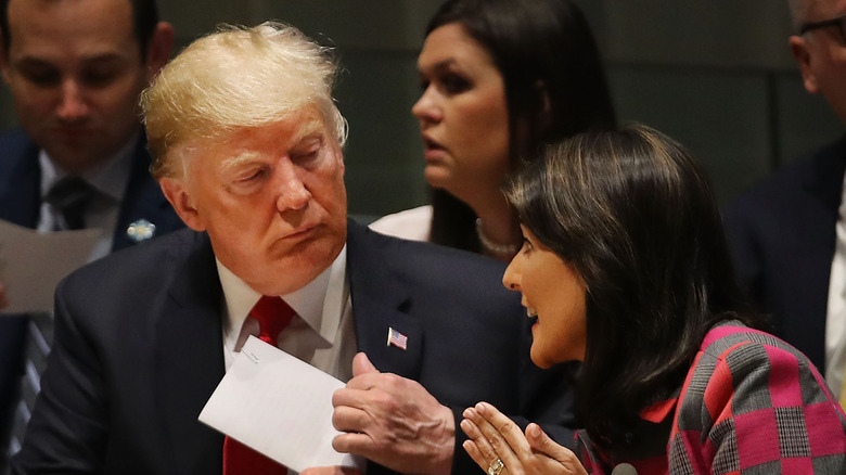 Donald Trump and Nikki Haley at the UN
