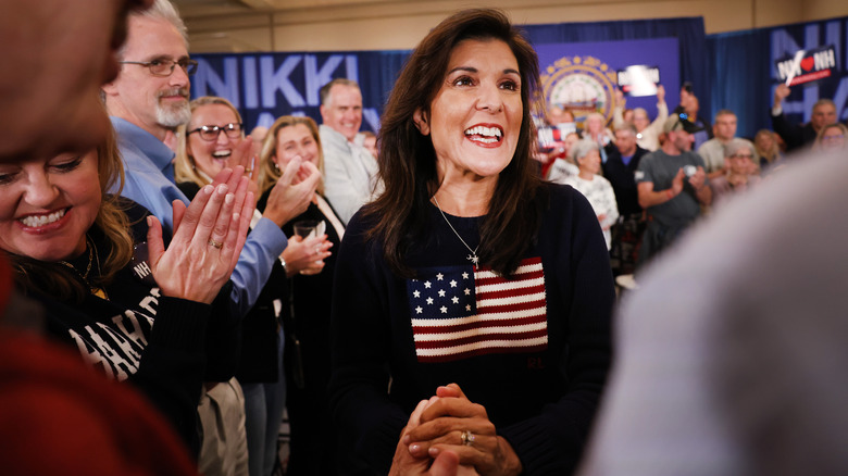 Nikki Haley looking excited