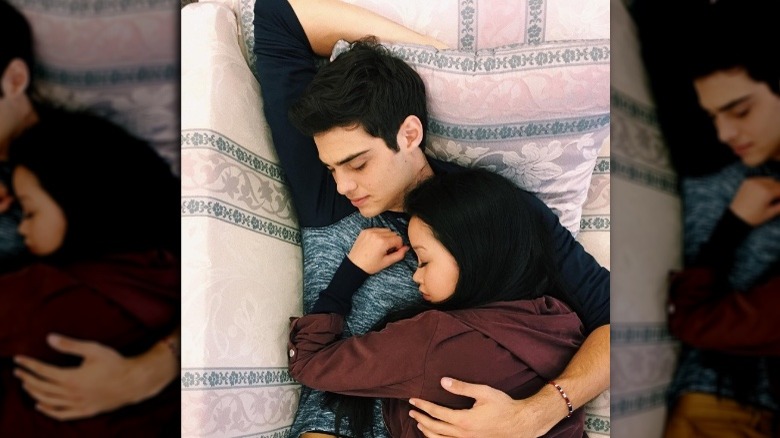 Noah Centineo and Lana Condor cuddling