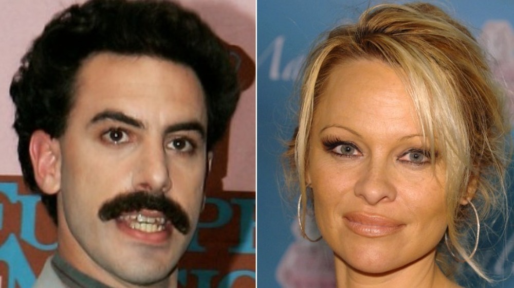 Sacha Baron Cohen and Pamela Anderson