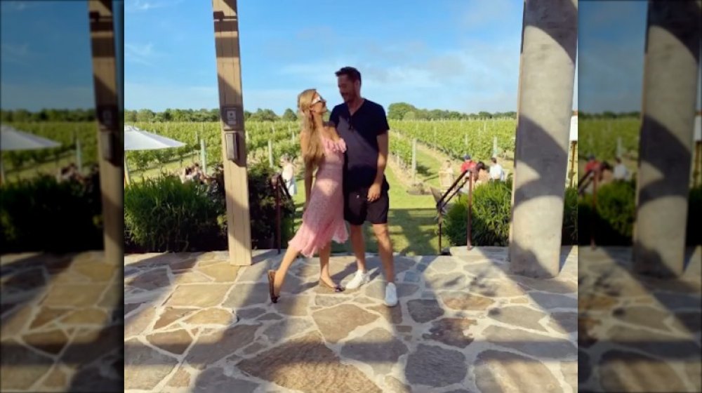 Paris Hilton and Carter Reum at a vineyard