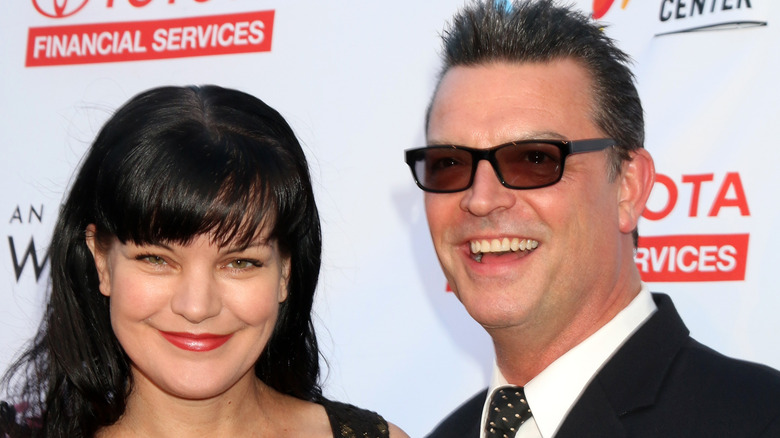 Paulie Perrette posing with her fiance