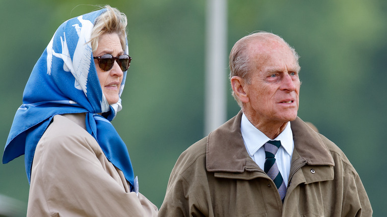 Penelope Knatchbul and Prince Phillip standing together