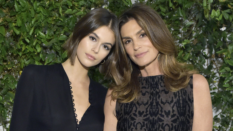 Kaia Gerber with mom Cindy Crawford