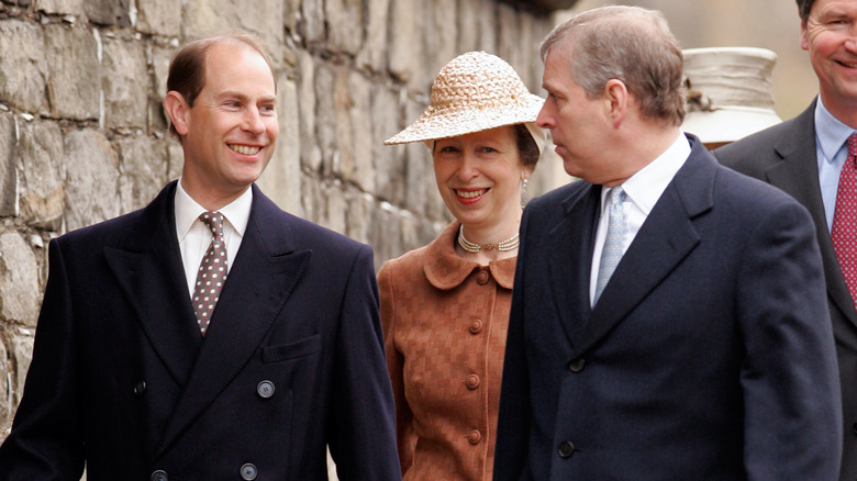 Prince Edward, Princess Anne, and Prince Andrew, 2009