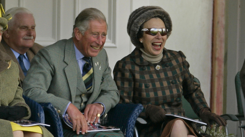 King Charles, Princess Anne laughing